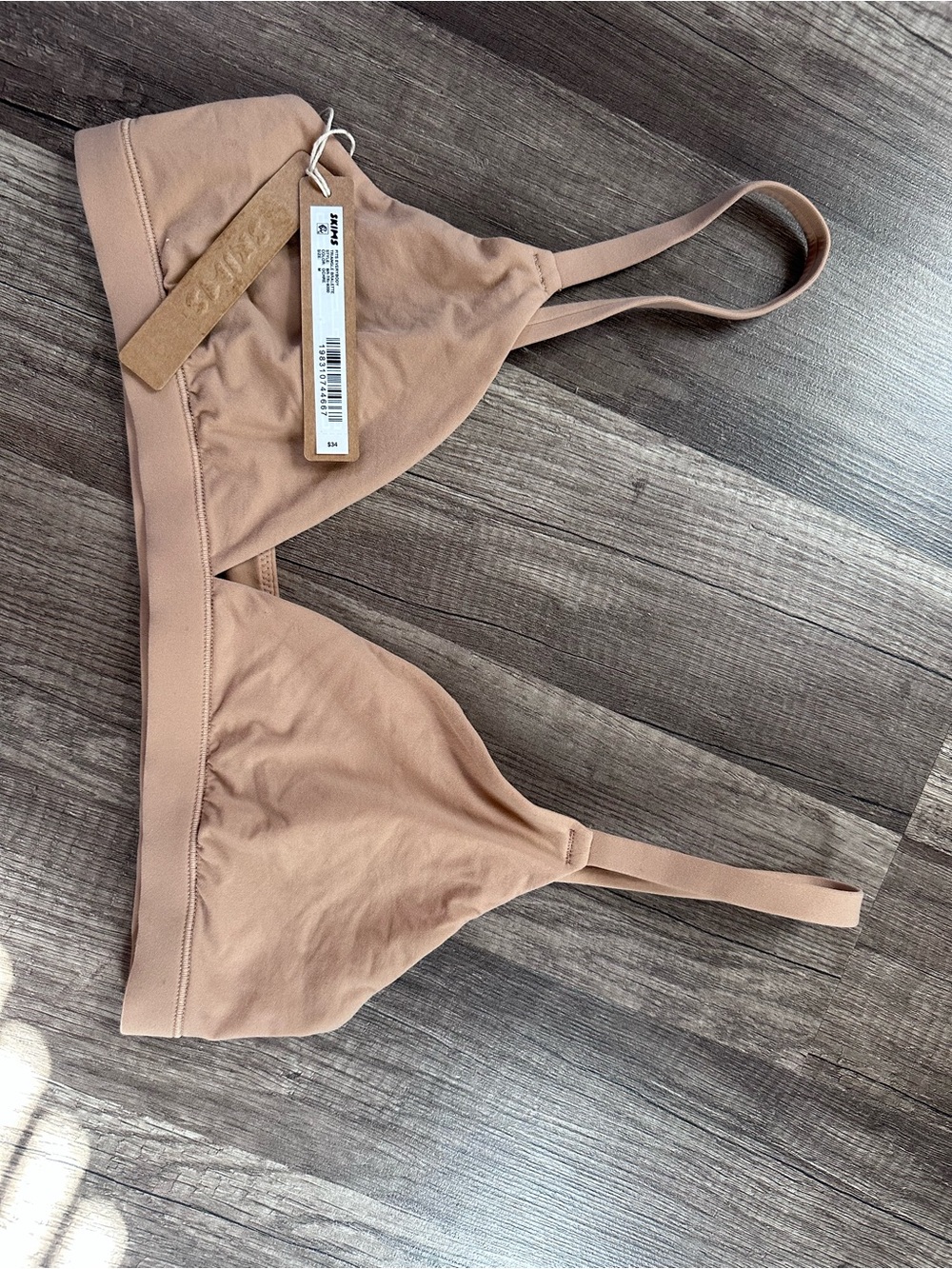 SKIMS Fits Everybody Triangle Bralette – Ochre – Size M – NWT